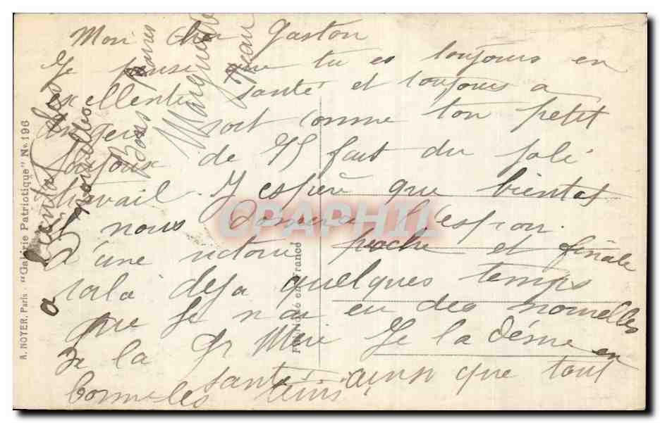 CPA Militaria Charge de cavalerie allemande genee par le 75 — Rückseite