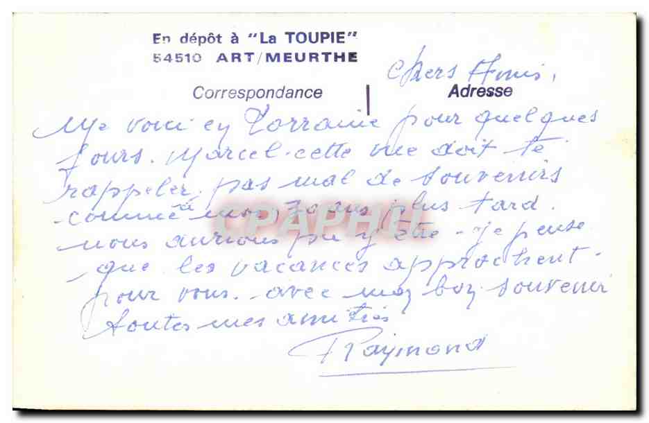 REPRO Militaria Grande revue du 11 septembre 1909 passee par le general pau entre Art sur meurthe et lenoncourt Avion — Verso