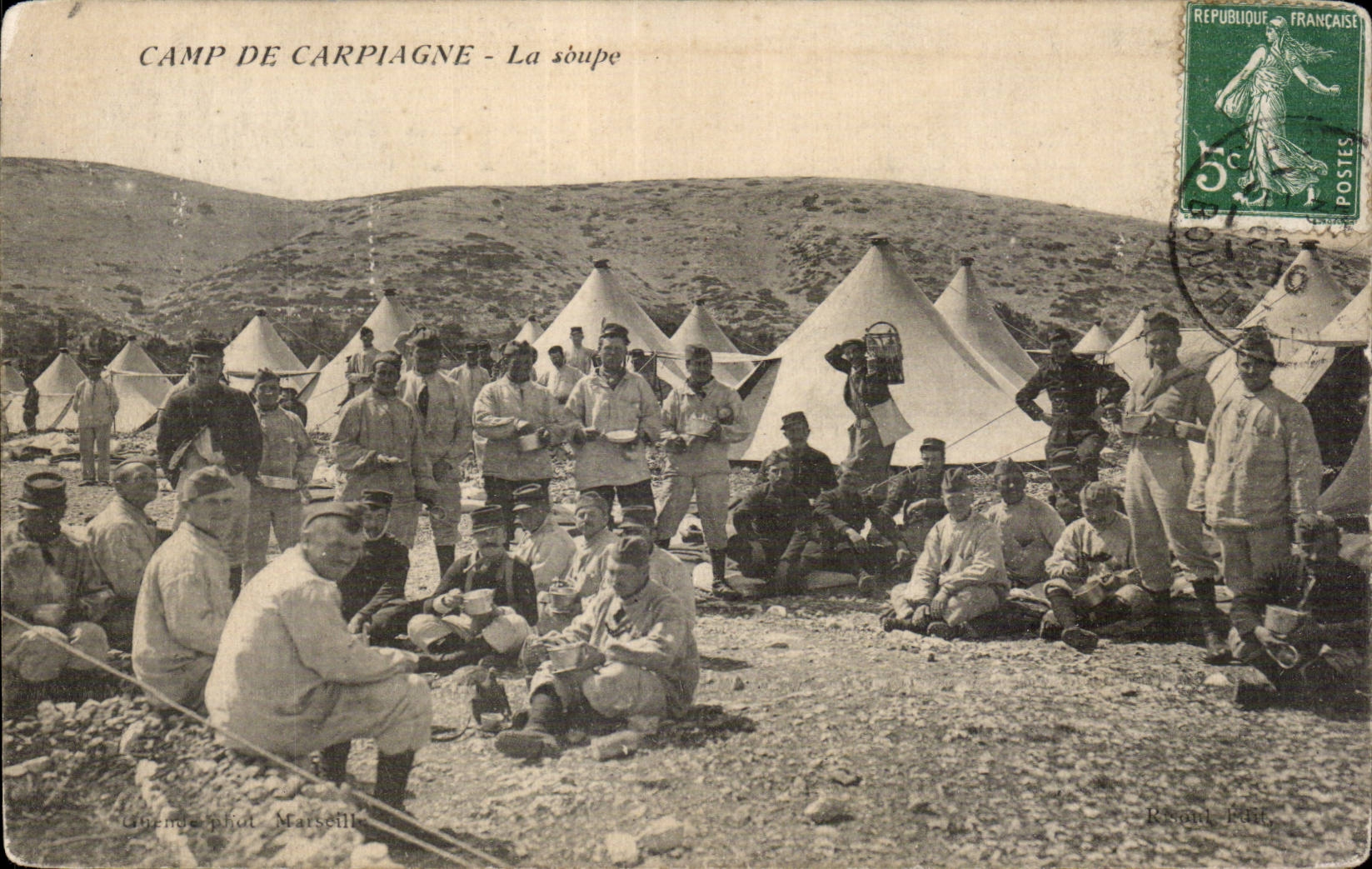 Camp de Carpiagne - La soupe — G. Bénet, Marseille