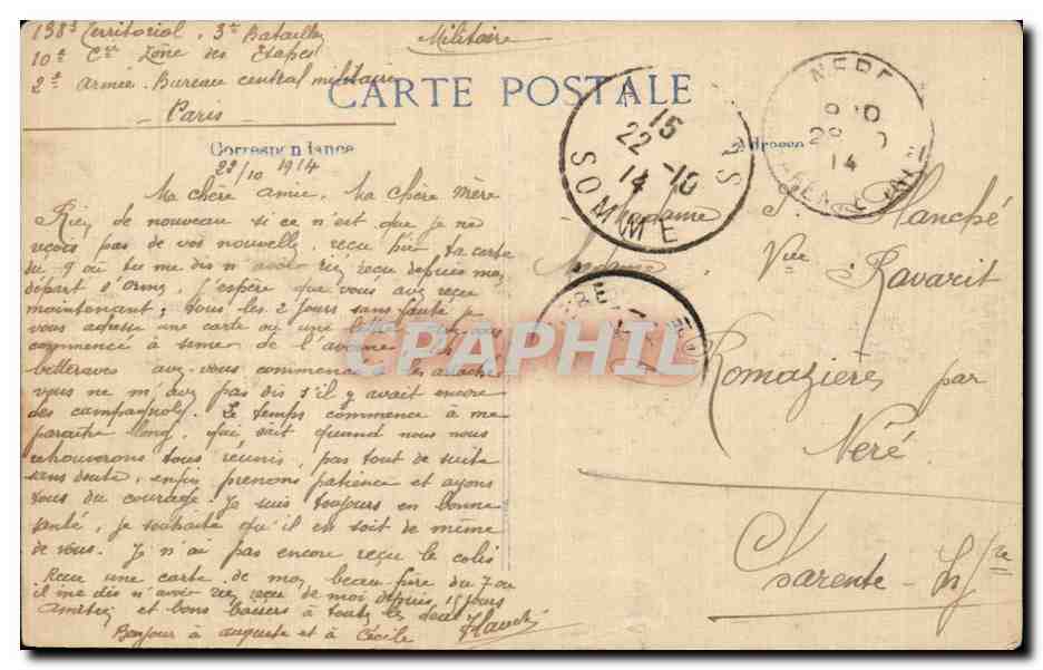 CPA Militaria Infanterie russe Avant le deploiement pour la charge a la baionnette Russie Russia — Rückseite