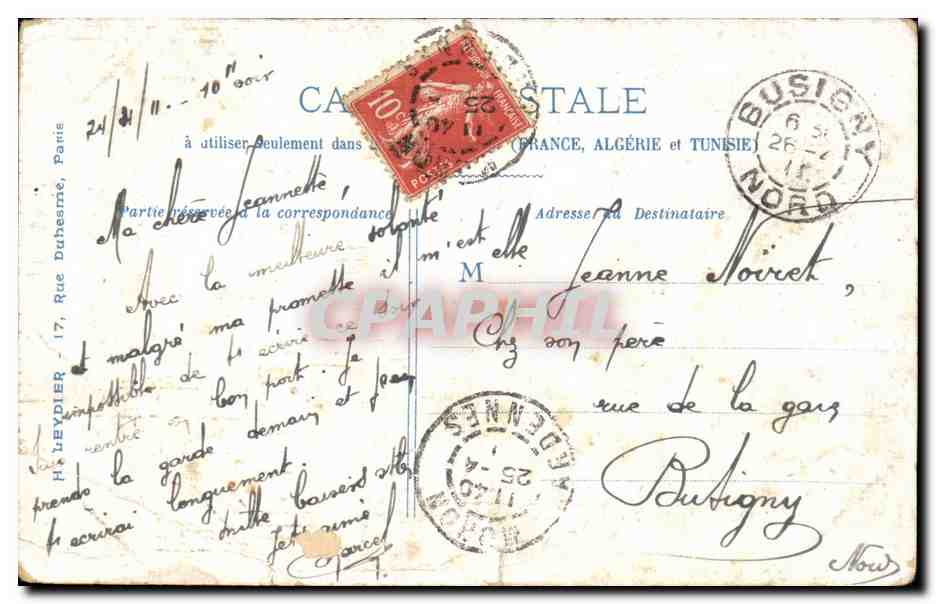 CPA Militaria Armee francaise Infanterie de ligne  — Rückseite