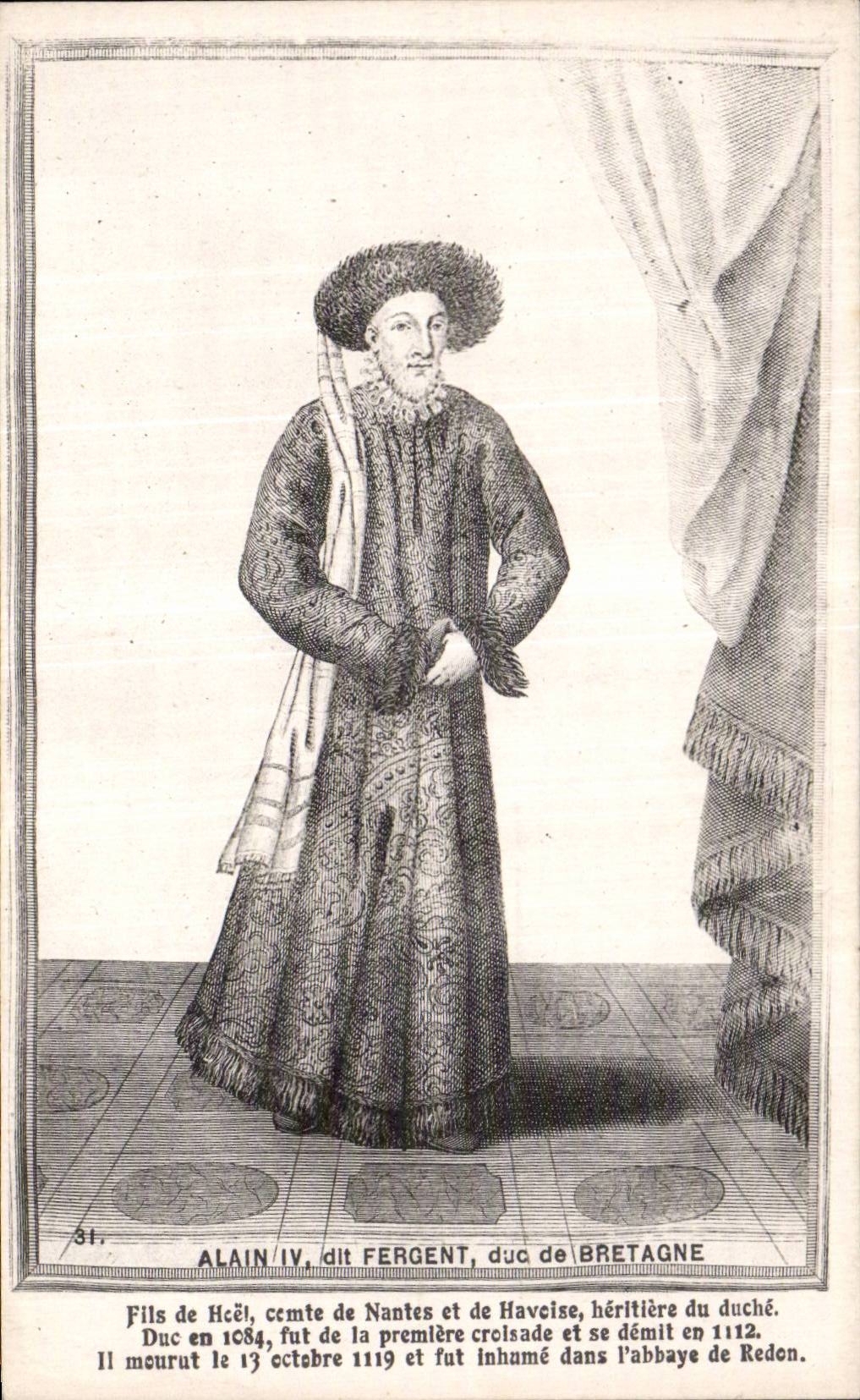 CPA Fantaisie Alian IV dit Fergent duc de Bretagne