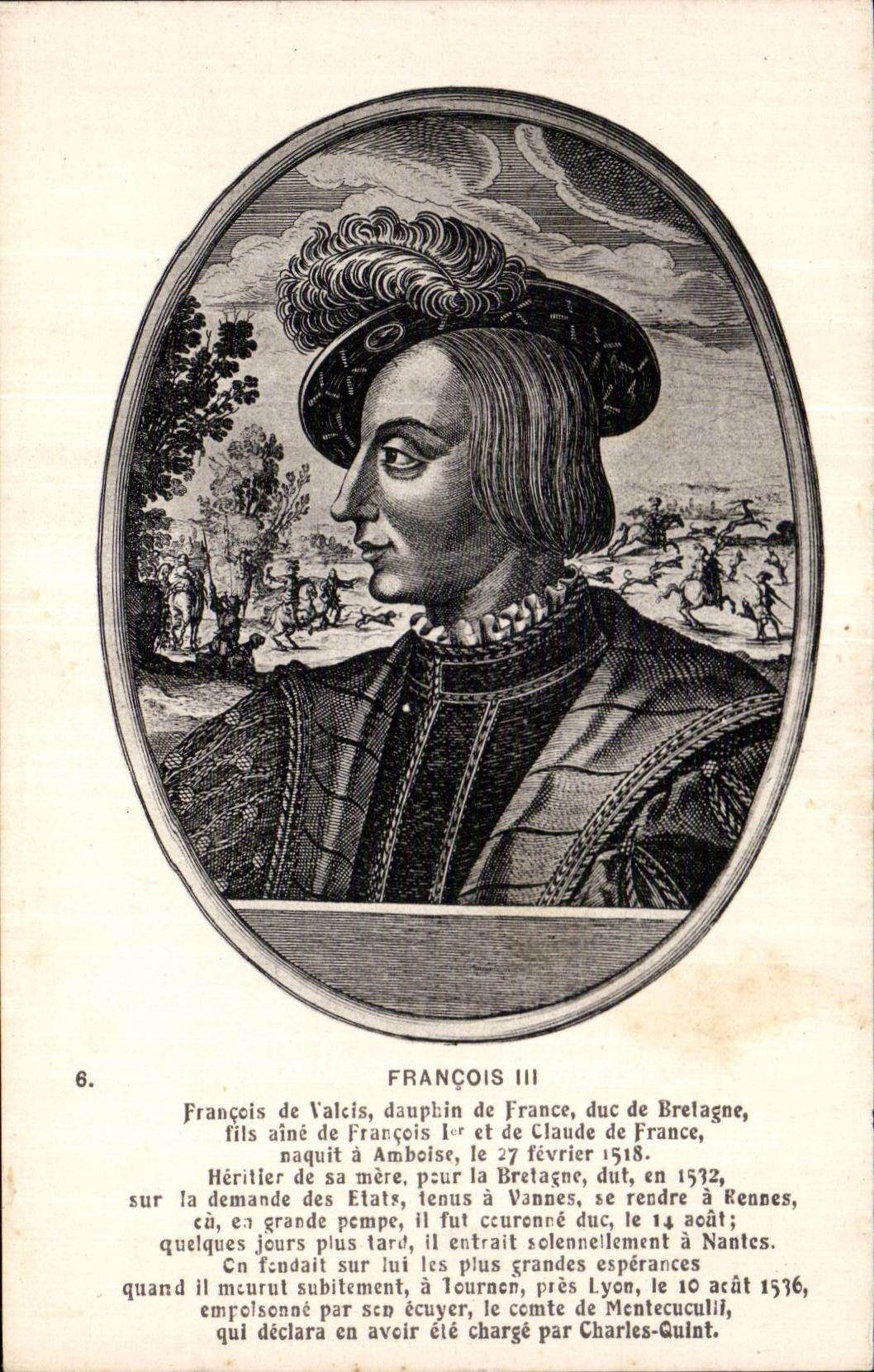 CPA Fantaisie Francois III Francois de Valois Duc de Bretagne 