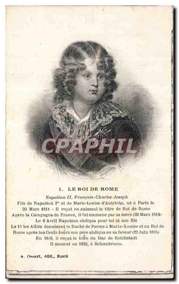 CPA Fantaisiele roi de Rome Napoleon II Francois Charles Joseph Fils de Napoleon 1er