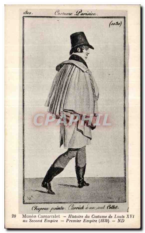 CPA Fantaisie Musee Carnavalet Histoire du costume de Louis XVI au Second Empire Premier Empire 1810