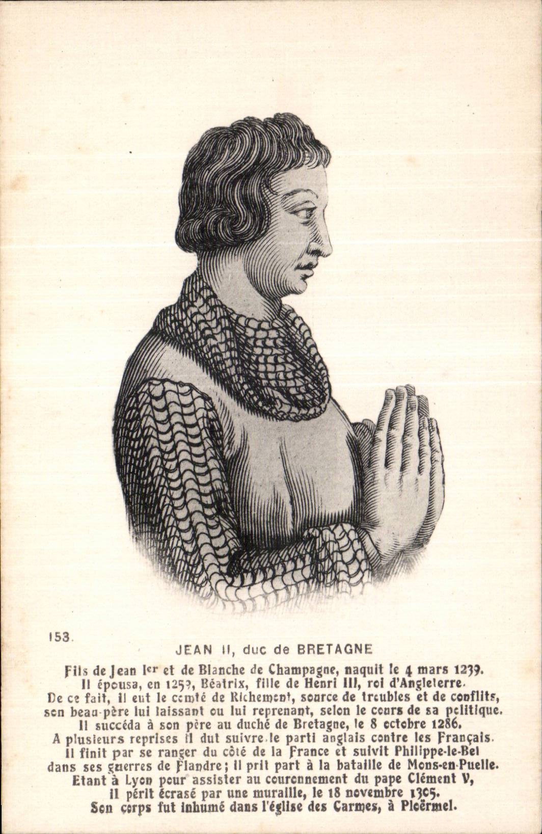 CPA Fantaisie Jean II Duc de Bretagne 
