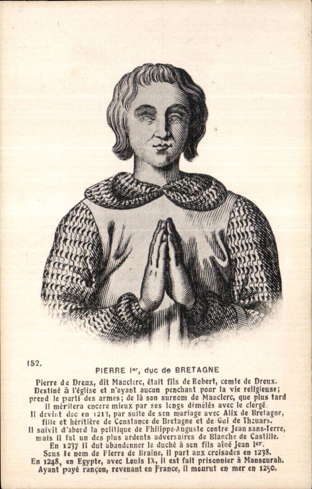 CPA Fantaisie Pierre 1er duc de Bretagne