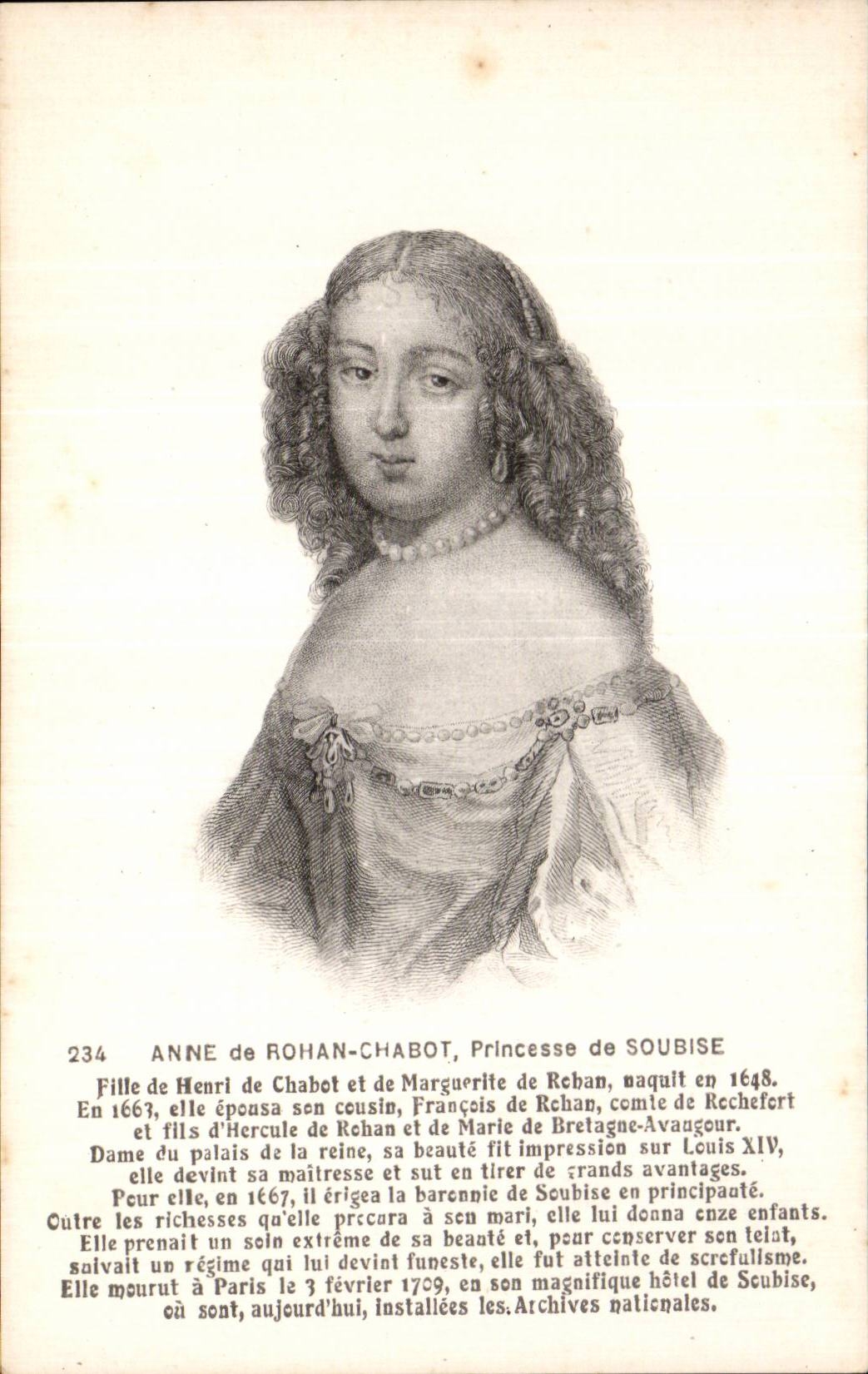 CPA Fantaisie Anne de Rohan Chabot Princesse de Soubise
