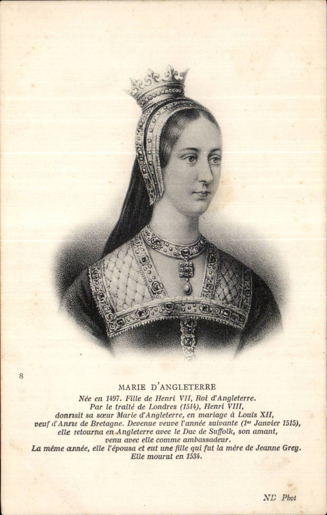 CPA Fantaisie Marie d Angleterre Fille de Henri VIII roi d angleterre
