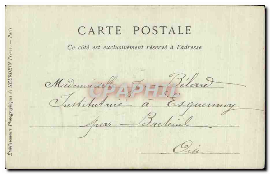 CPA Fantaisie Mademoiselle de Sombreuil Fille d un gouverneur des Invalides — Verso