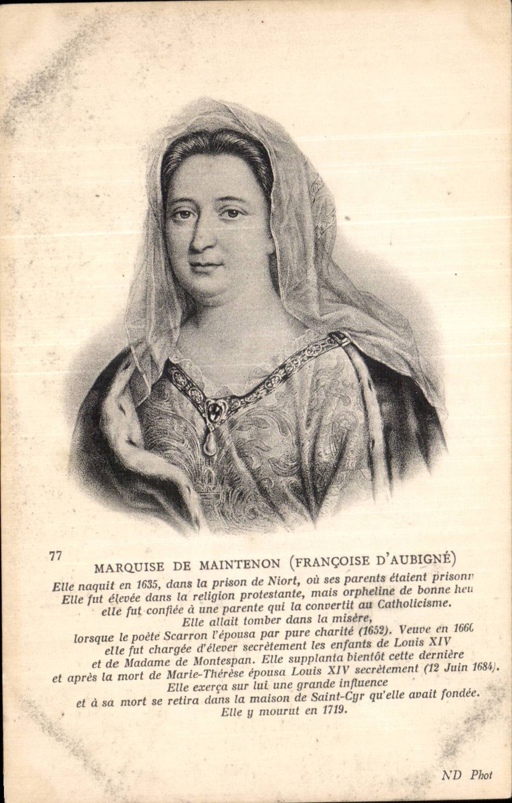 CPA Fantaisie Marquise de Maintenon Francoise d Aubigne