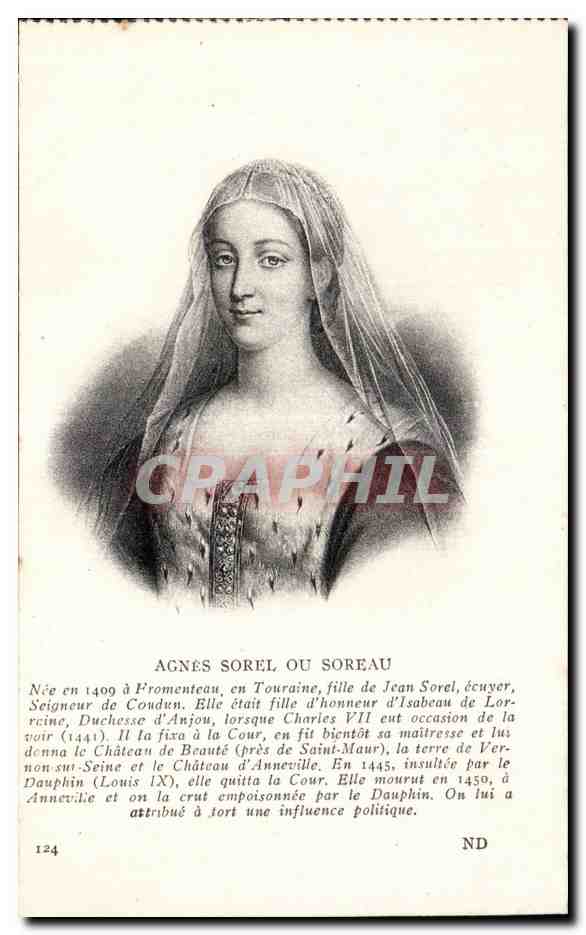 CPA Fantaisie Agnes Sorel ou Soreau