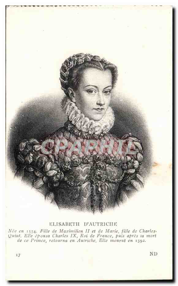Élisabeth d'Autriche — Portrait gravé — Éditeur Levy & Neurdein, n°17