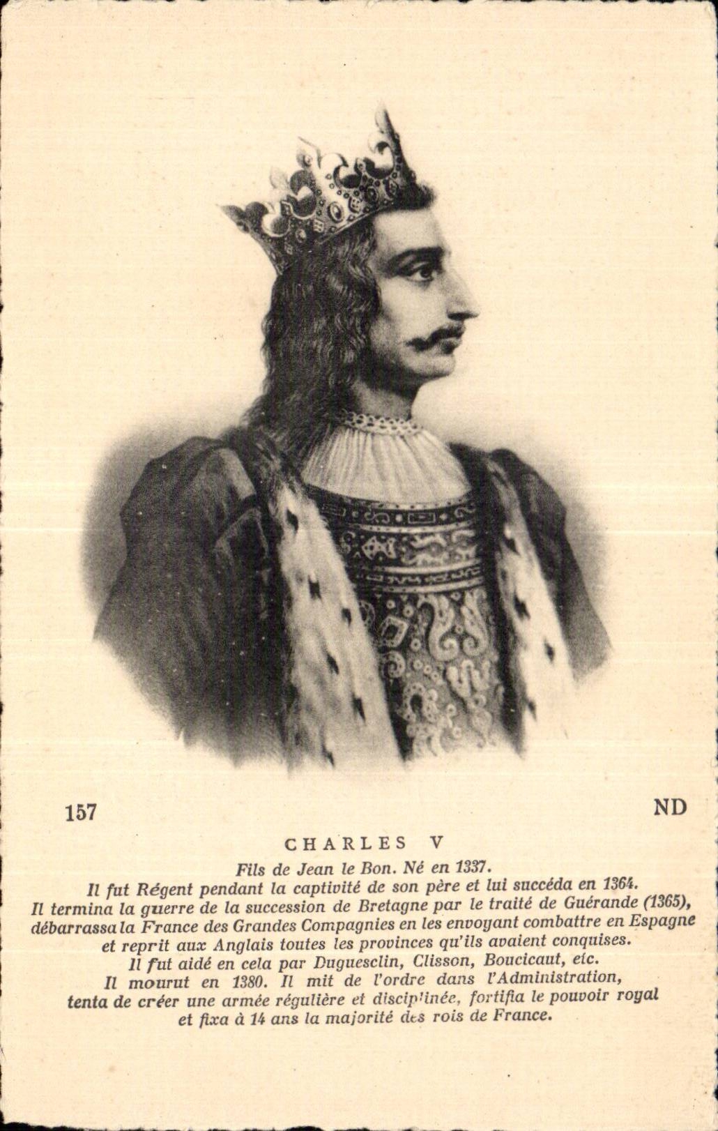 Charles V — Roi de France — Éditeur : Ch. des Arts Photomécaniques, Strasbourg