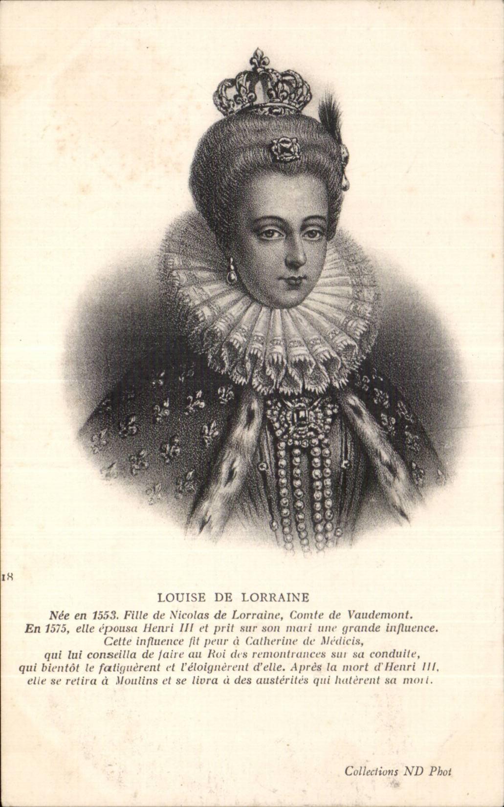 Louise de Lorraine — Portrait historique — Collections ND Phot, n°18
