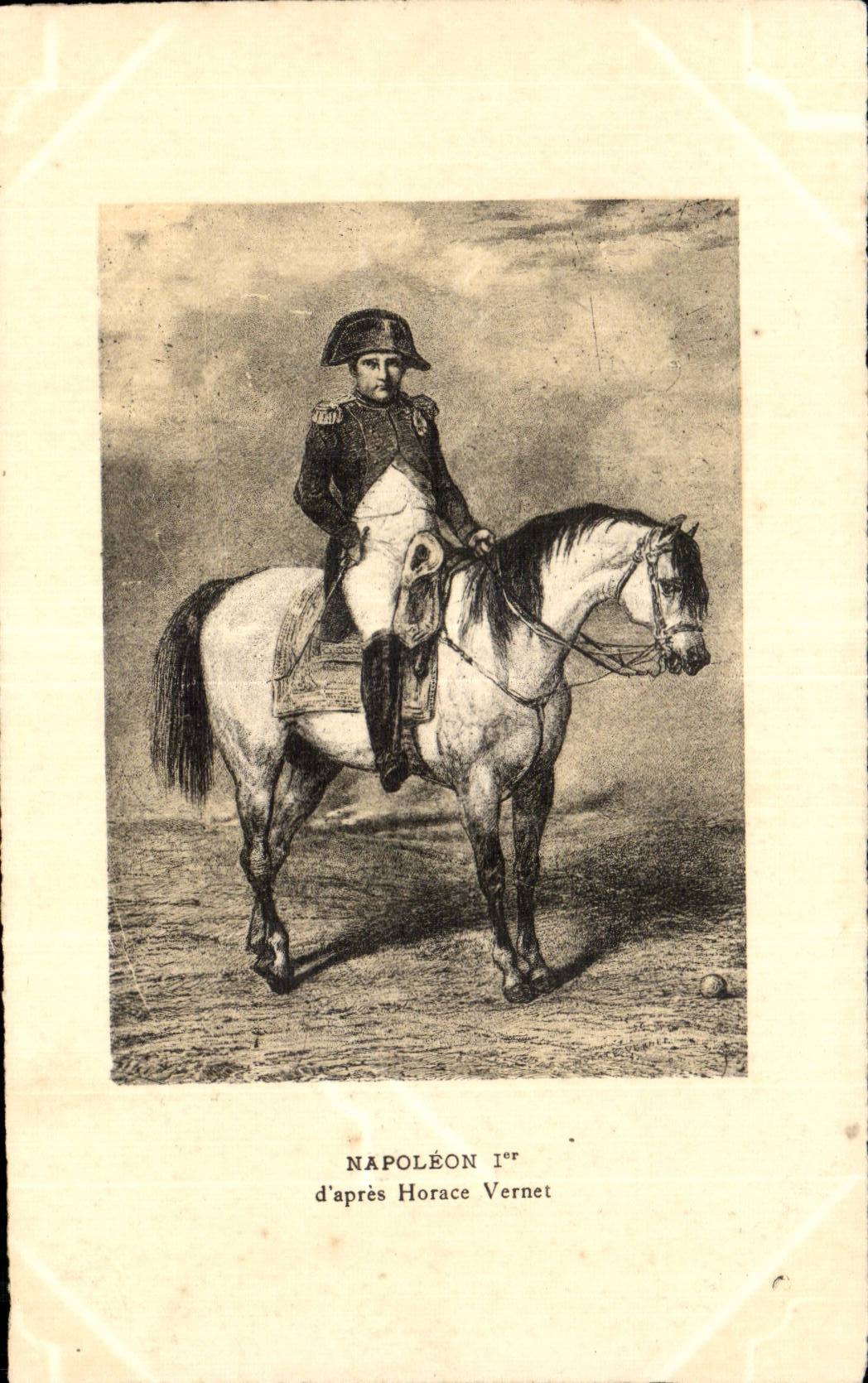 Napoléon Ier à cheval — d'après Horace Vernet — Édition Artistique 'SUPRA' Paris