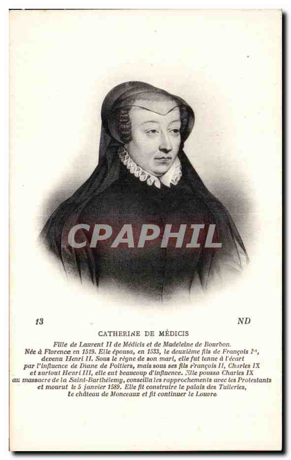 Catherine de Médicis — portrait gravé — Lettelier, Paris, n°13