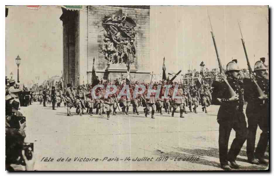 Paris - 8 - Fete de la Victoire - 14 Juillet 1919 - le defile Arc de Triomphe - CPA