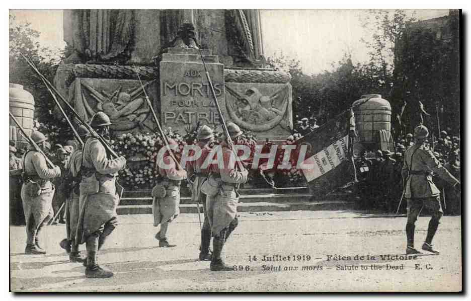 Paris - 8 - Fete de la Victoire - 14 Juillet 1919 - Salut aux Morts - CPA