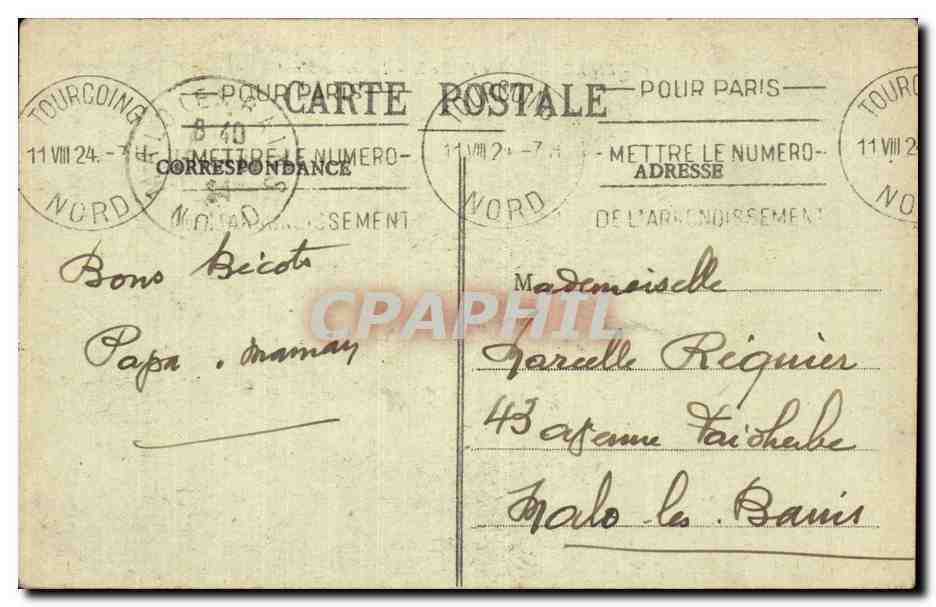 CPA Militaria Lille la rue Faidherbe  — Rückseite