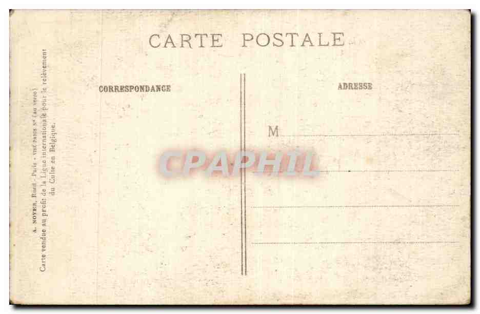 CPA Militaria Interieur de la chaire de verite de l eglise bombardee de Ramscappelle — Rückseite