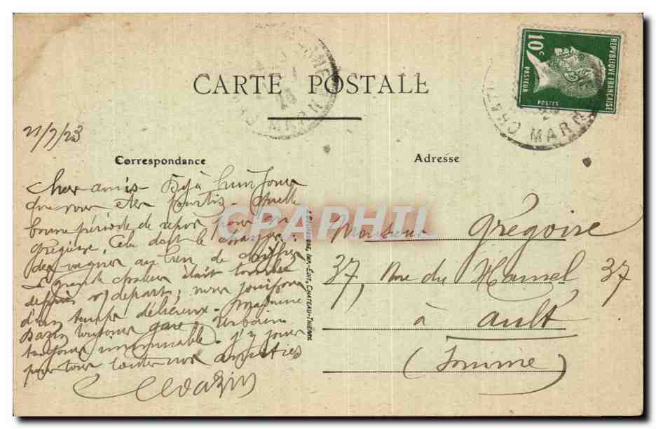 Châtillon-sur-Marne — Ruines après la Bataille de la Marne — Édit. V. Blesso — Rückseite