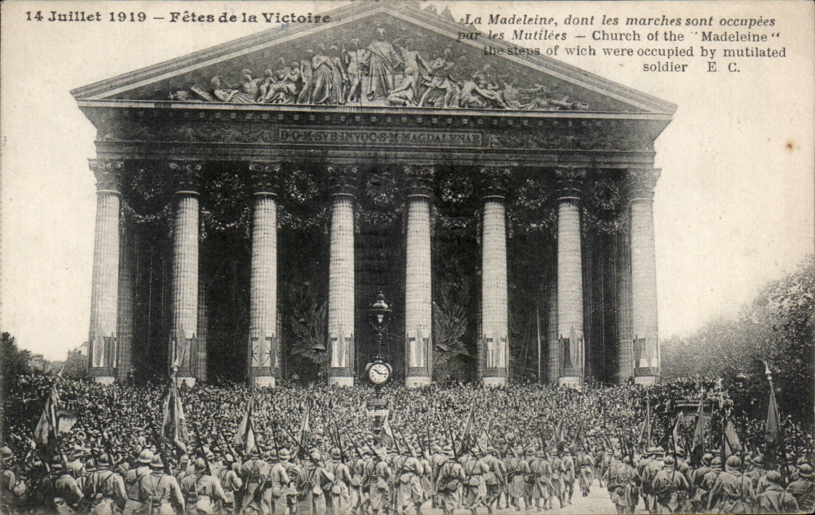 Paris - 8 - Fetes de la Victoire - 14 Juillet 1919 - Militaria - La Madeleine - CPA 