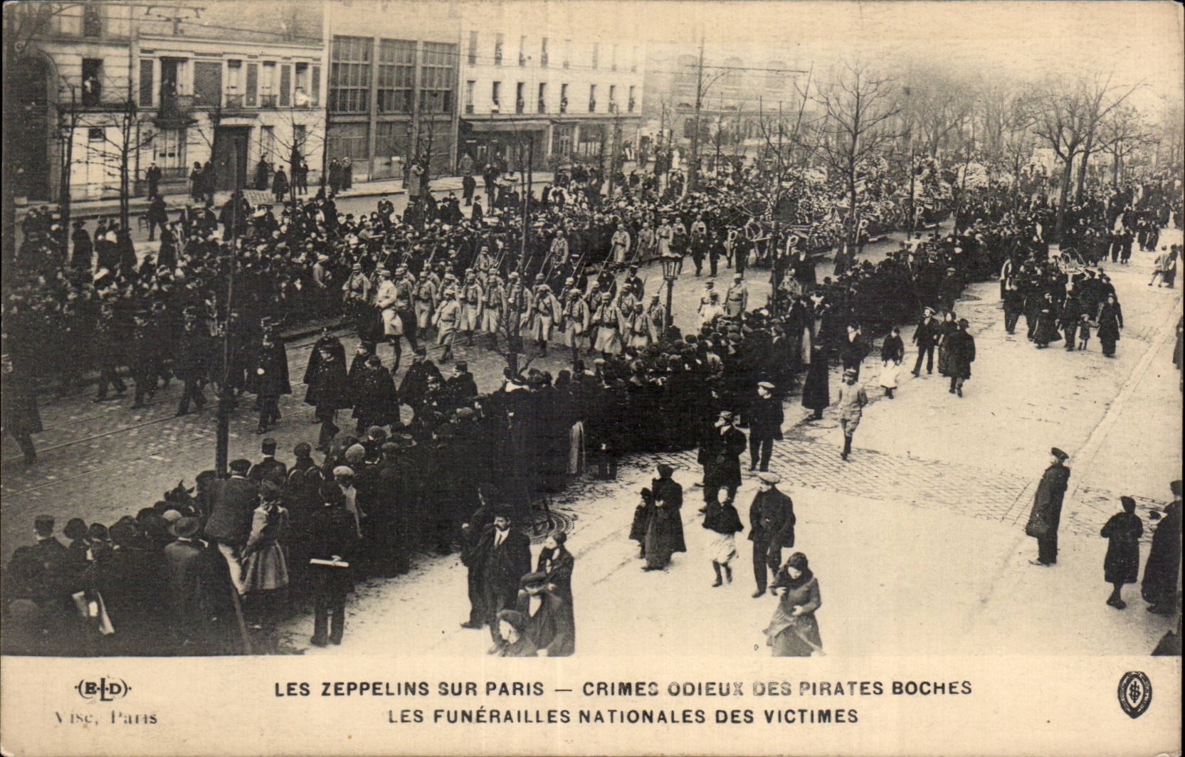 Paris - Zeppelins sur Paris - Crimes odieux des pirates Boches - CPA 