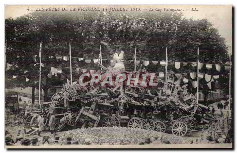 Paris - Fetes de la Victoire - 14 Juillet 1919 - Militaria - Le Coq Vainqueur - CPA 