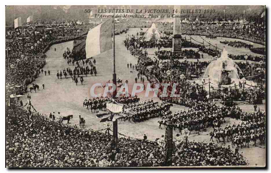 Paris - Fetes de la Victoire - 14 Juillet 1919 - Place de la Concorde - CPA 