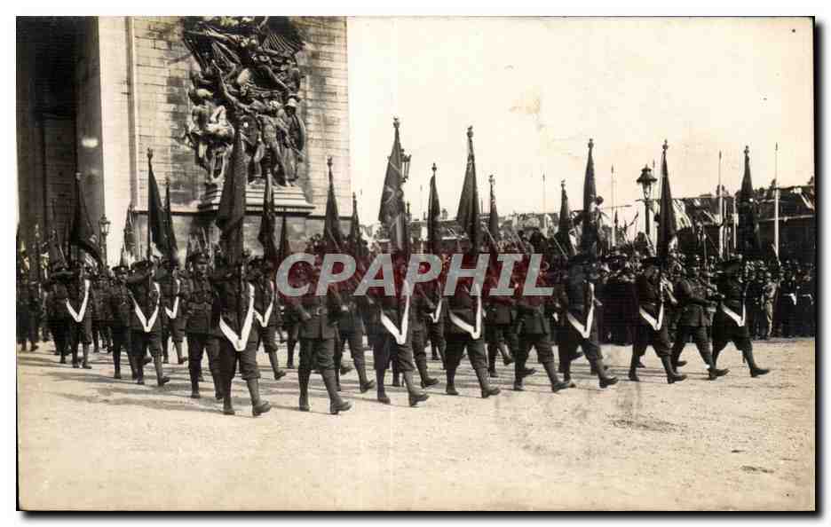 Paris - Fetes de la Victoire - 14 Juillet 1919 - Les Drapeaux Anglais - CPA 