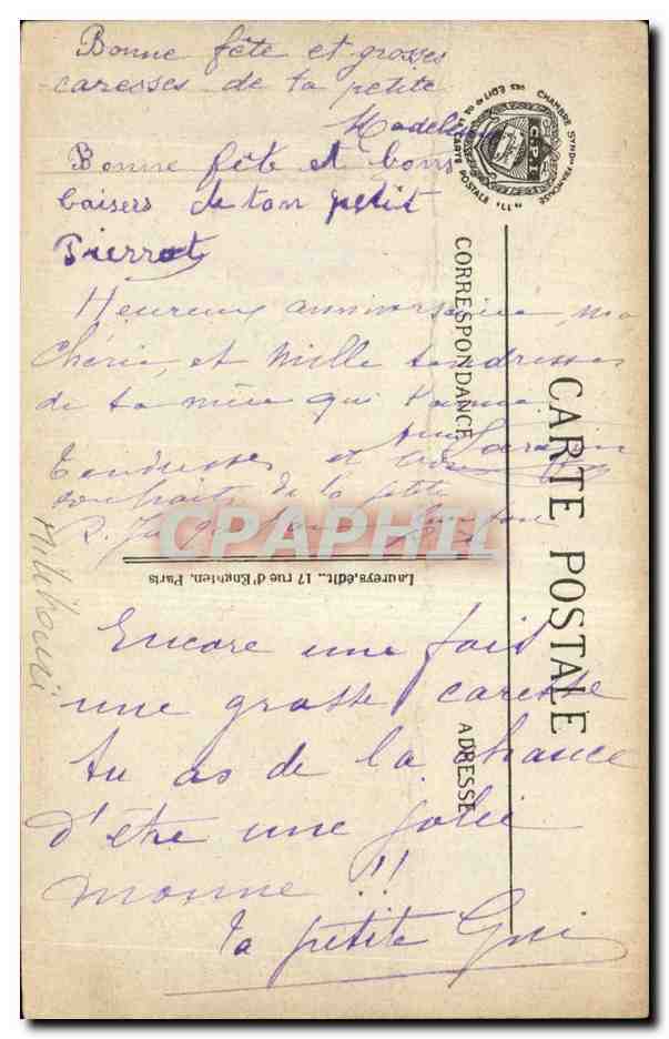 Paris - Monsieur Poincare passe sur le Front des Troupes - CPA  — Rückseite