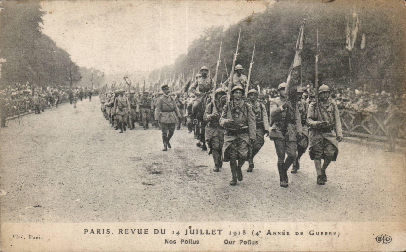 Paris - Revue du 14 Juillet 1918 - Militaria - Nos Pollus - CPA 