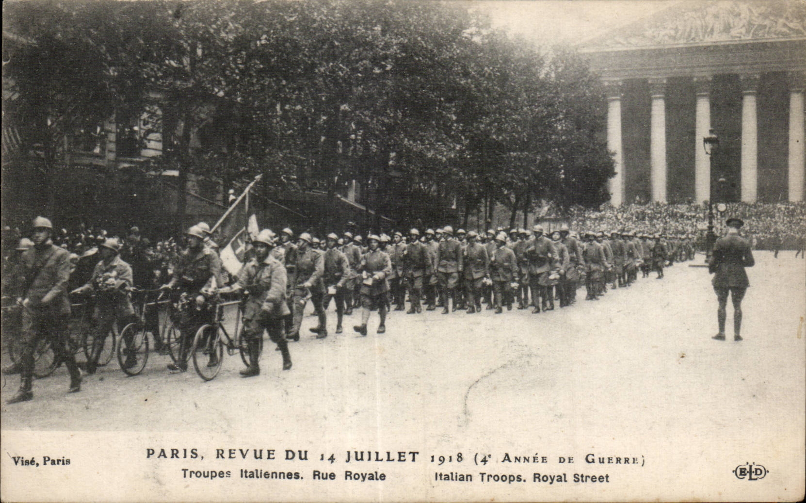 Paris - Revue du 14 Juillet 1918 - Militaria - Troupes Italiennes - CPA 