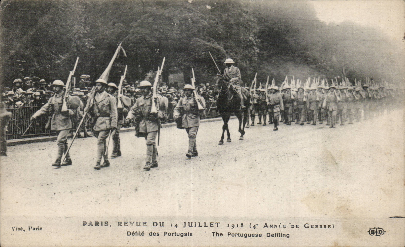 Paris - Revue du 14 Juillet 1918 - Militaria - Troupes Portugais Portugal - CPA 