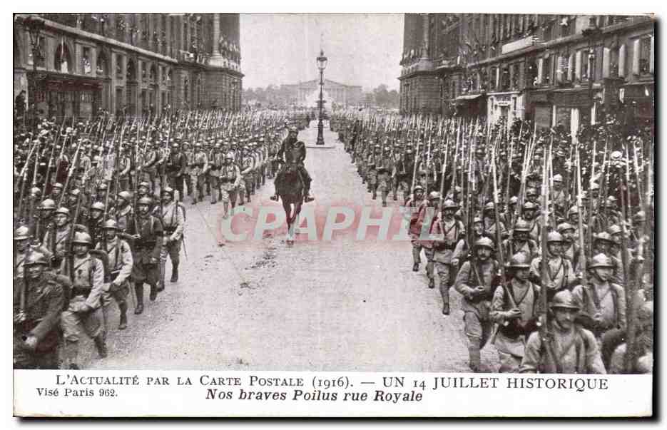 Paris - Militaria - 1916 - Nos Braves Poilus - Rue Royale - CPA 