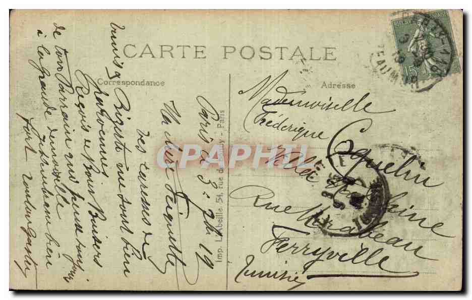 CPA Militaria Paris Fetes de la victoire 14 juillet 1919 Les marechaux Foch et Joffre devant le Cenotaphe  — Verso
