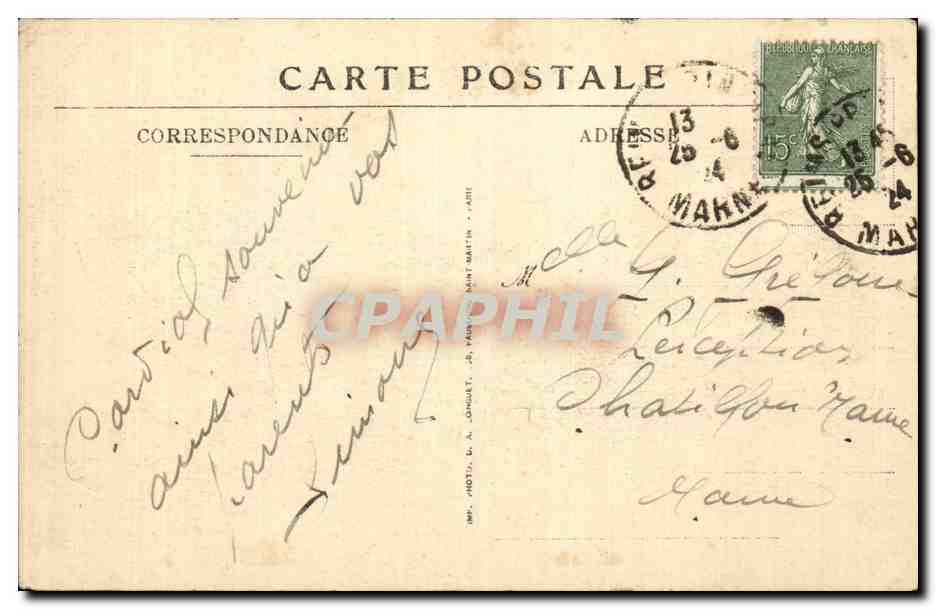CPA Reims La Pompelle Tombeaux des defenseurs du fort Militaria  — Verso