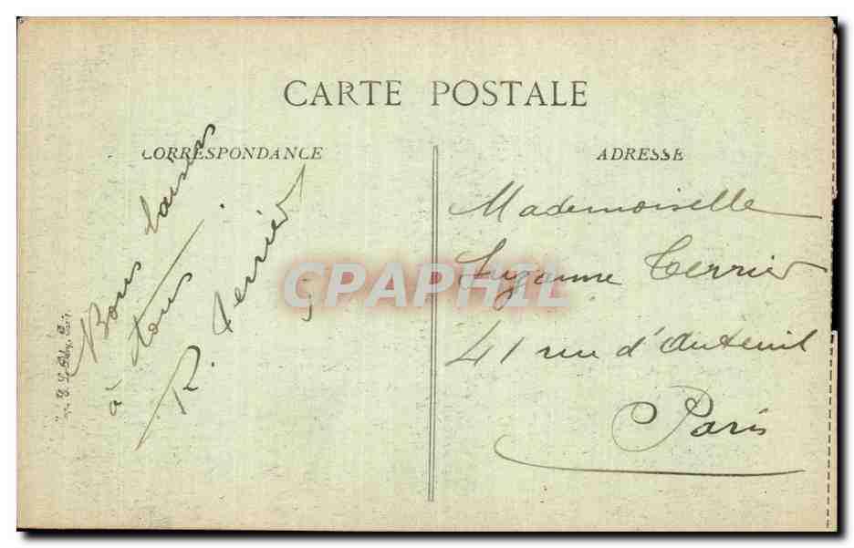 Campo di Zeitinlic — Il generale Sarrail visita il campo — Editore Parigi, n° 54m — Verso