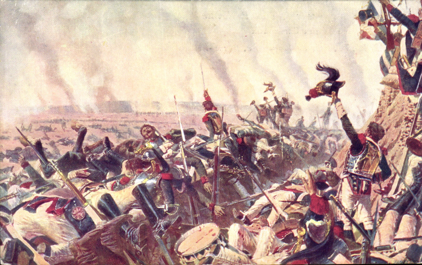 CPA Militaria Verestchaguine La fin de la bataille de Borodino Napoleon 