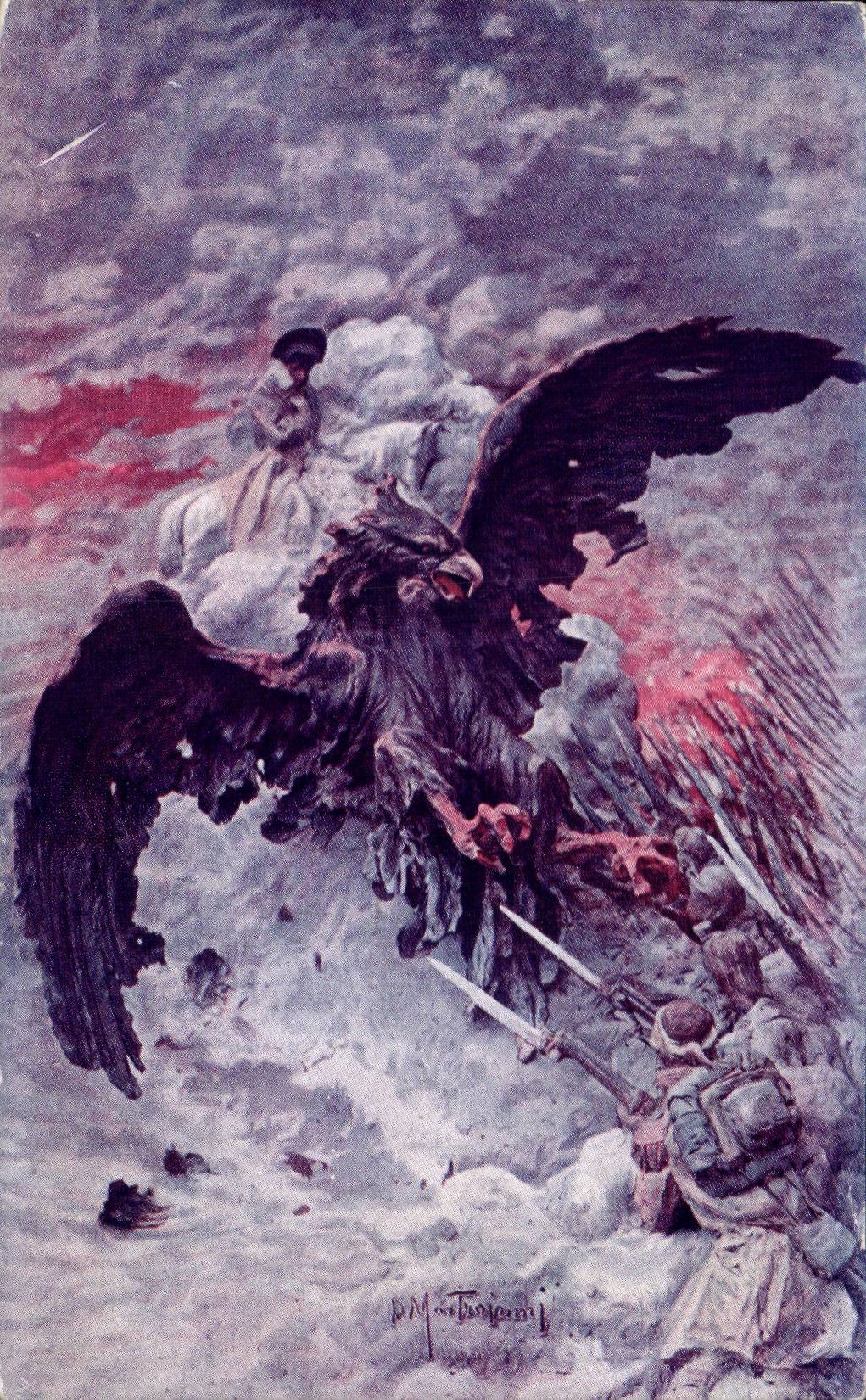 CPA Militaria Mastroianni Le dernier effort Aigle Eagle Napoleon 