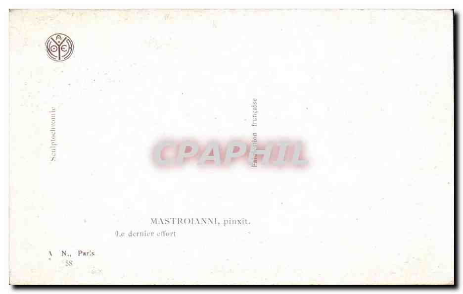 CPA Militaria Mastroianni Le dernier effort Aigle Eagle Napoleon  — Rückseite