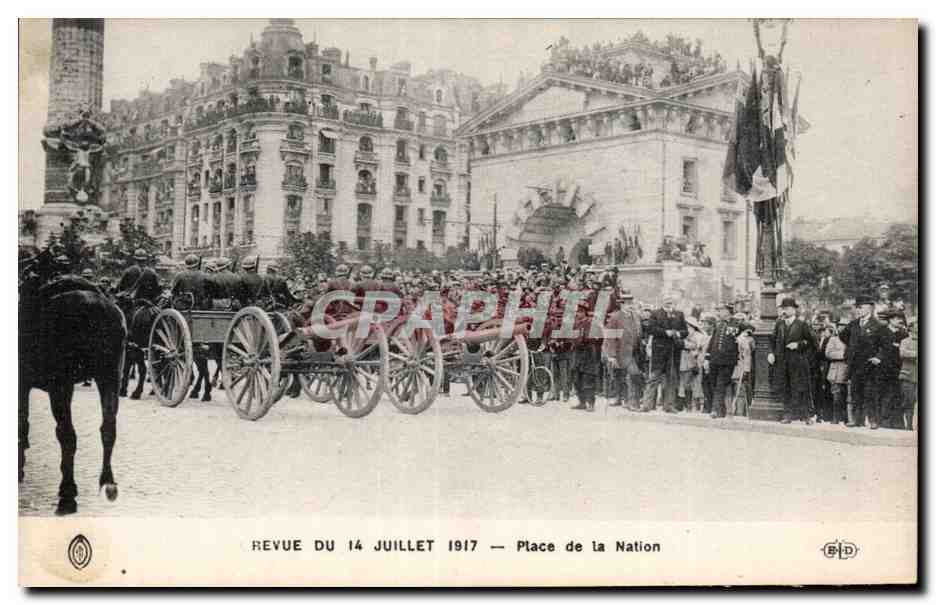 Revue du 14 juillet 1917 — Place de la Nation — E. Le Dolly, impr. 4610, Boulevard de S. Nazaire, Paris