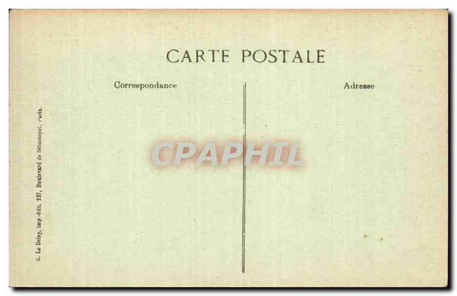 Parade der Poilus in Paris — Rue Royale — B.D. Nr. 1916 — Rückseite