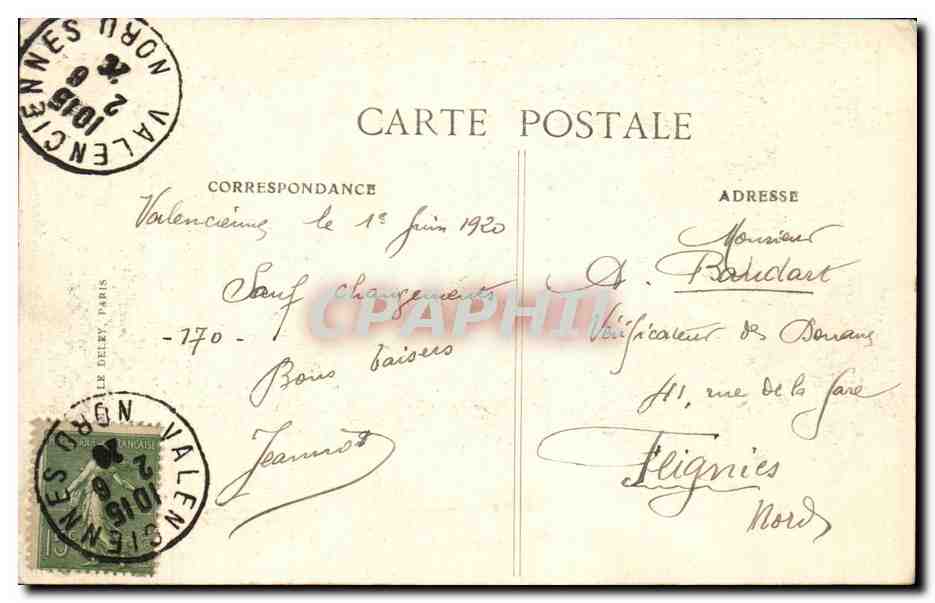 CPA Militaria Paris Fetes de la Victoire 14 juillet 1919 Le defile Troupes belges Arc de triomphe  — Verso