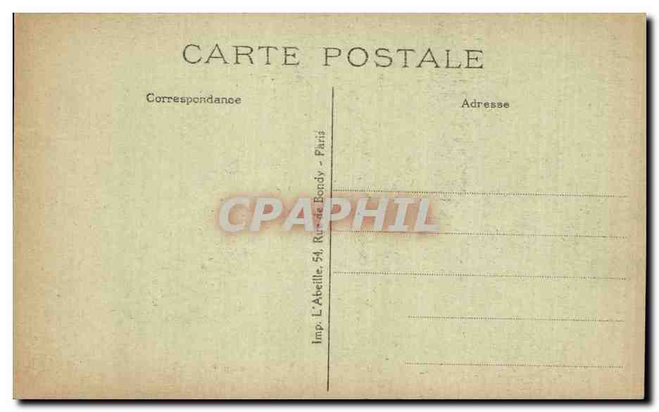 París — Las Fiestas de la Victoria — 14 de julio de 1919 — Monumento a los Caídos erigido bajo el Arco de Triunfo — Reverso