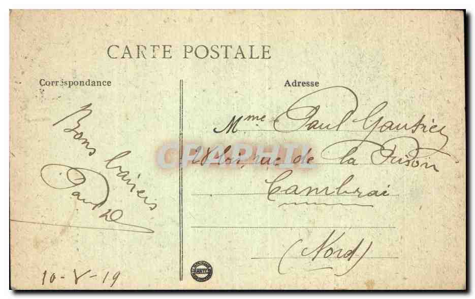 Cénotaphe à la mémoire des morts de la guerre 1914-1918 — Paris — L. C. H. — n° de série non visible — Rückseite