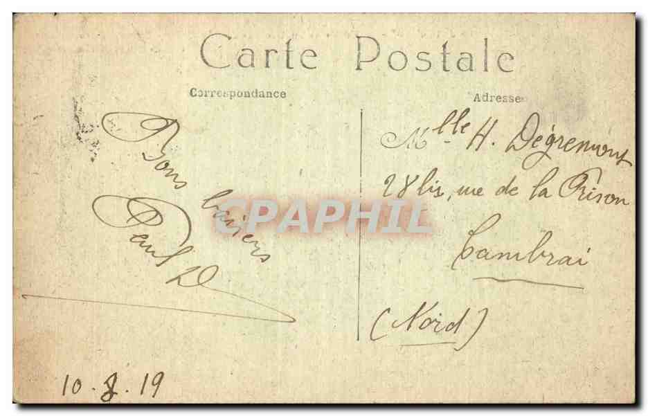 Défilé des troupes françaises — 14 Juillet 1919 — Fêtes de la Victoire — Éditeur non visible — Reverso