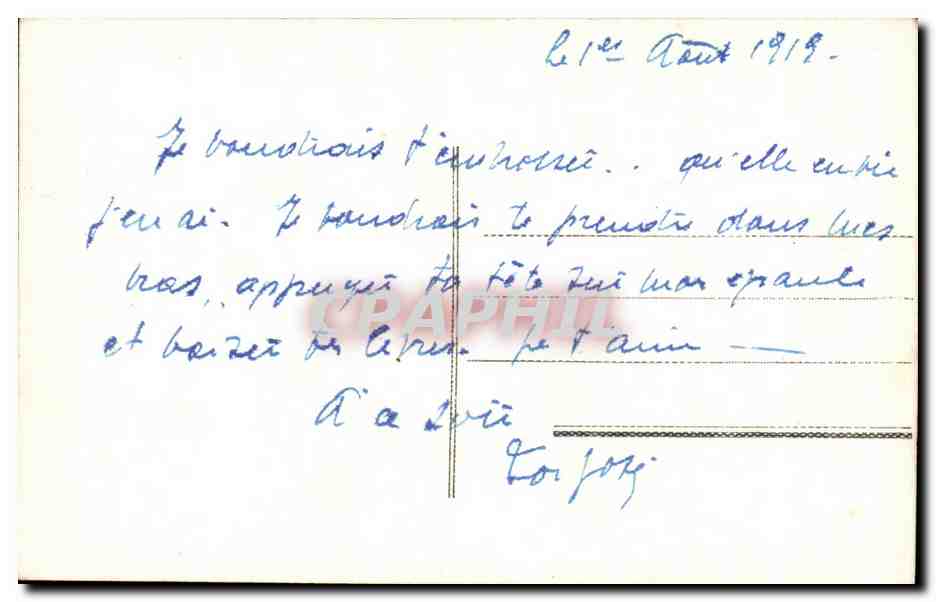 CPA Militaria Paris Fetes de la Victoire 14 juillet 1919 Le general Gouraud Arc de Triomphe  — Verso