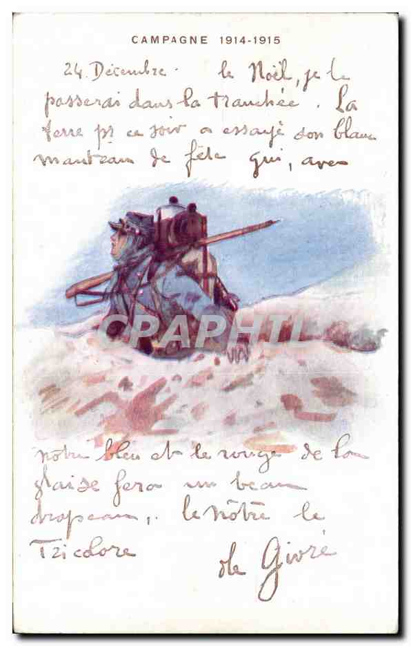 CPA Militaria Campagne 19141915 Soldat 